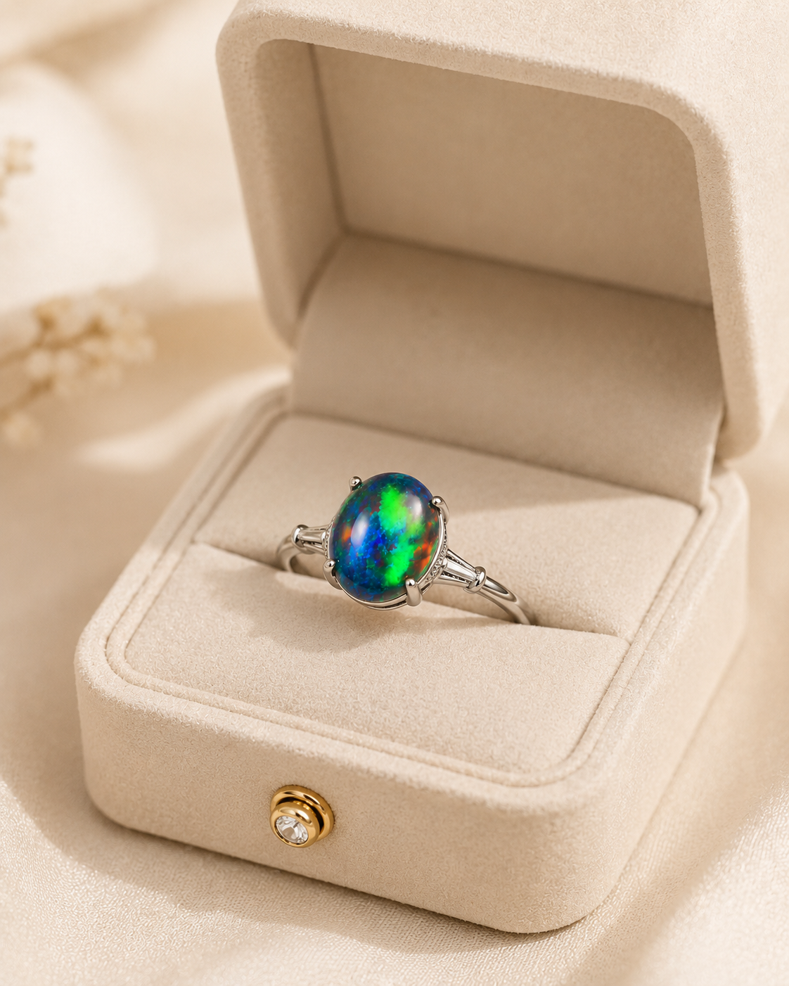 The Aurora Opal Ring