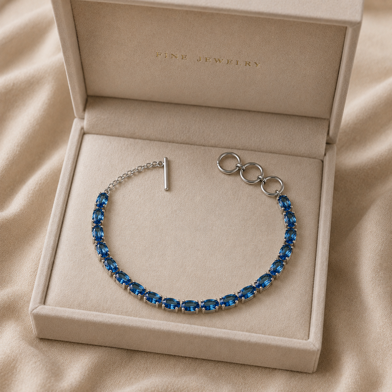 The Azure Tennis Bracelet