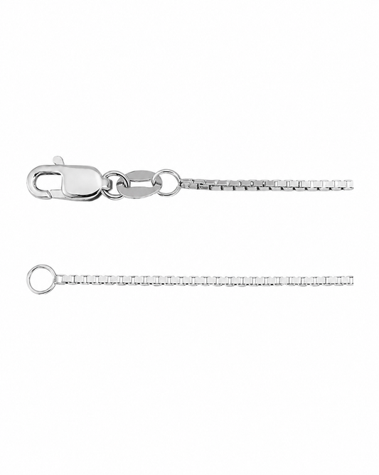 10K Solid Gold Box Chain 1mm
