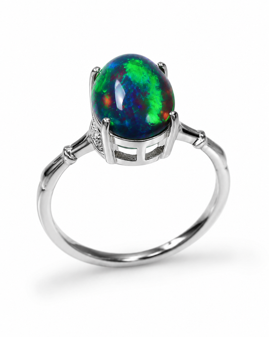 The Aurora Opal Ring