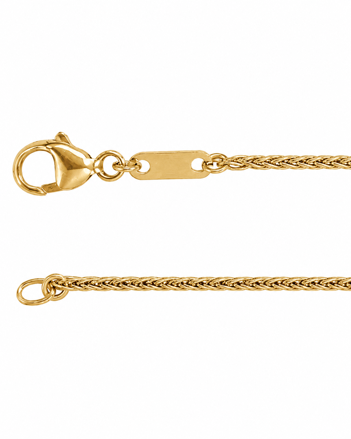 10k Solid Gold Wheat Chain 1.2mm