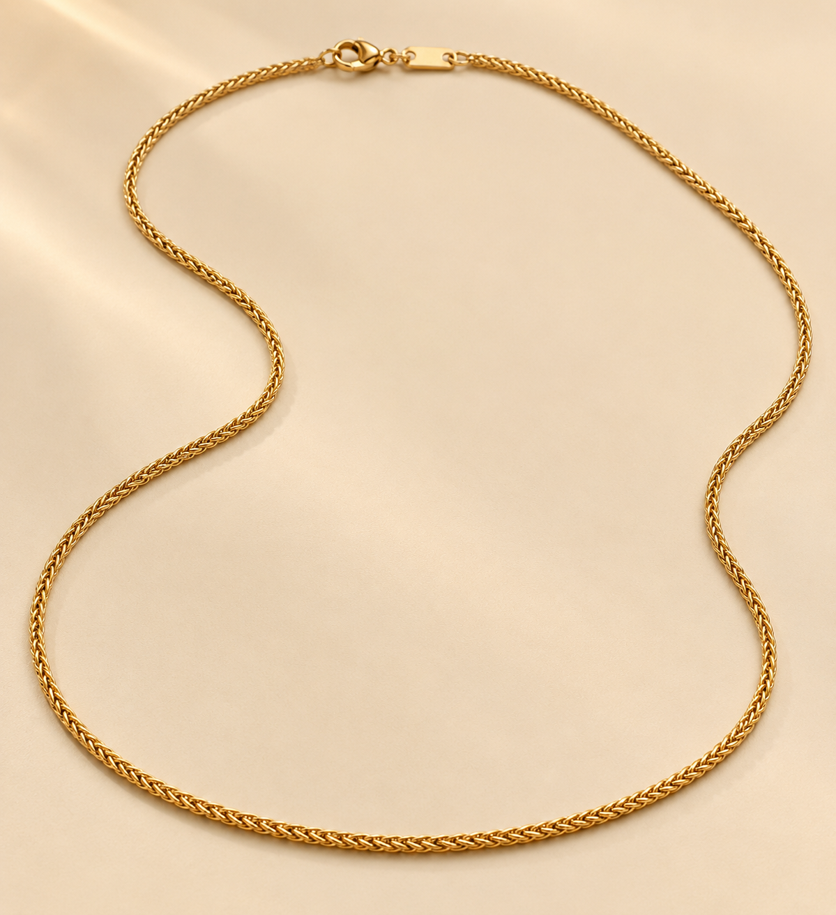 10k Solid Gold Wheat Chain 1.2mm