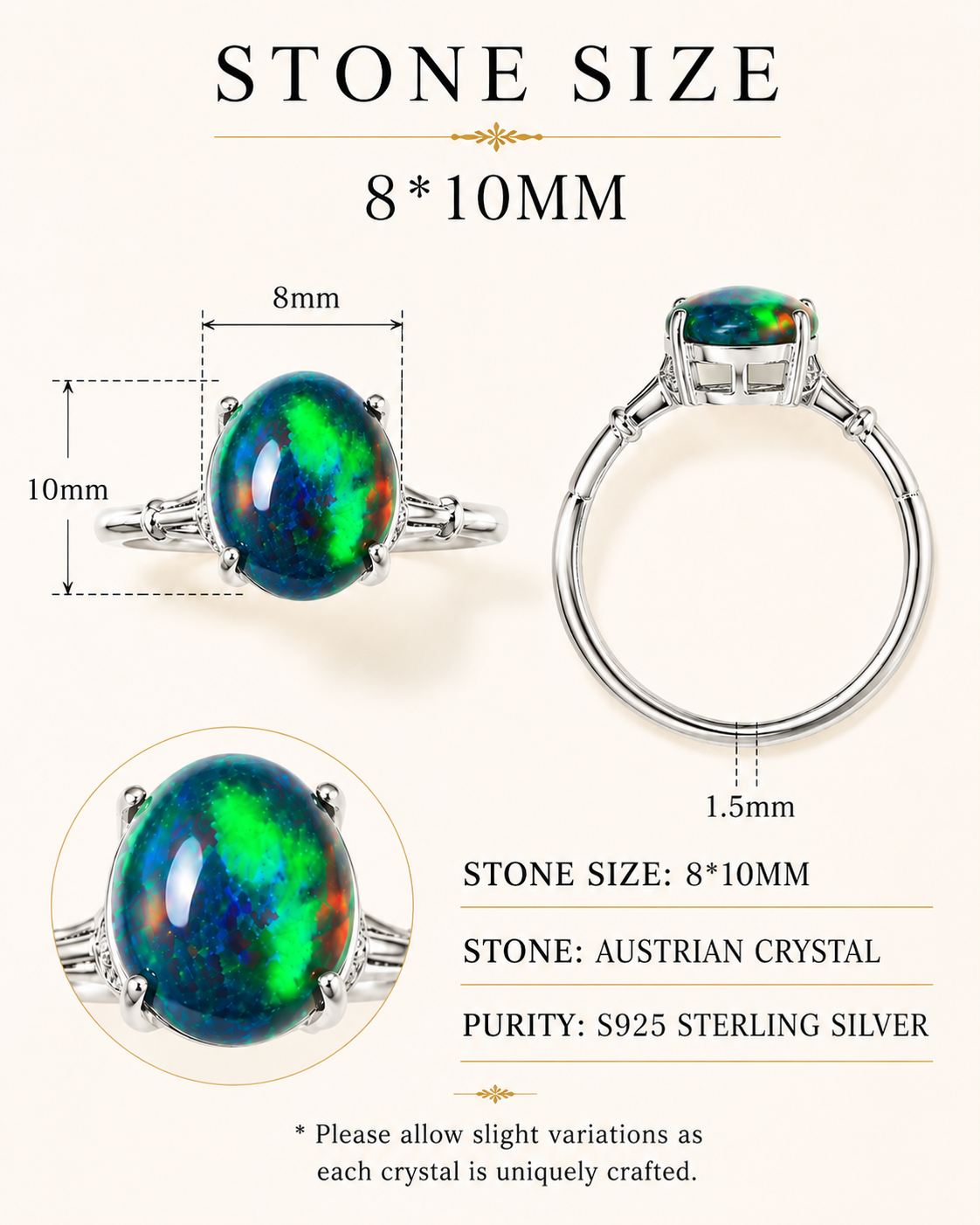 The Aurora Opal Ring